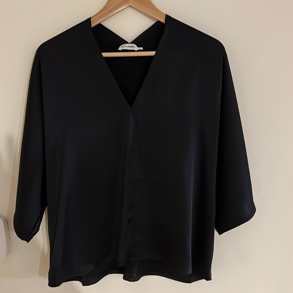 Satin V-Neck Pullover | The Reset